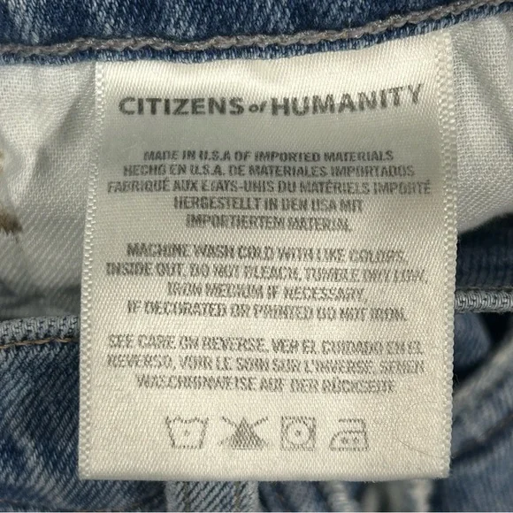 Citizens of Humanity Olivia Crop High Rise Slim Jeans Renew‎ Wash Blue Size 25 - Picture 10 of 12